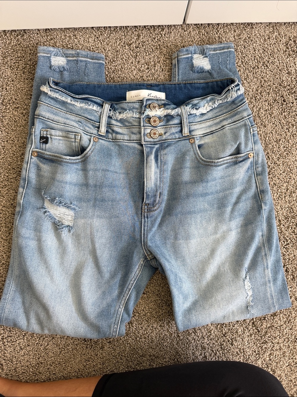 Light Blue Distressed Women’s Jeans - KanCan